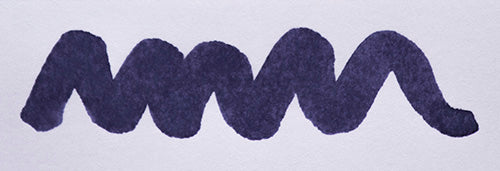 Wavy blue line on a white background. Diamine Tchaikovsky fountain pen ink colour swatch.