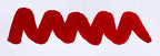 Wavy red line on a white background. Diamine Carnival fountain pen ink colour swatch.