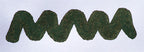 Wavy green line on a white background. Diamine Salamander fountain pen ink colour swatch.