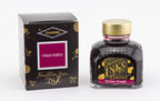Diamine Tyrian Purple fountain pen ink bottle and packaging on a white background.