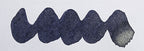 Wavy navy blue line on a white background. Diamine Storm fountain pen ink colour swatch.