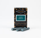 Diamine Aurora Borealis fountain pen ink cartridges and packaging box on a white background.