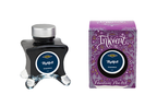 Diamine Night Fall fountain pen ink bottle and packaging on a white background.