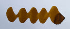Wavy brown line on a white background. Diamine Gingerbread fountain pen ink colour swatch.