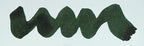 Wavy green line on a white background. Diamine Black Ivy fountain pen ink colour swatch.