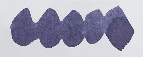Wavy purple line on a white background. Diamine Nightshade fountain pen ink colour swatch.