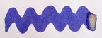 Wavy blue line on a white background. Diamine Blue Flame fountain pen ink colour swatch.