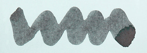 Wavy grey line on a white background. Diamine Ash fountain pen ink colour swatch.