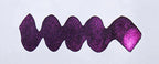 Wavy purple line on a white background. Diamine Deck the Halls fountain pen ink colour swatch.