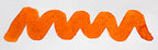 Wavy orange line on a white background. Diamine Golden Honey  fountain pen ink colour swatch.