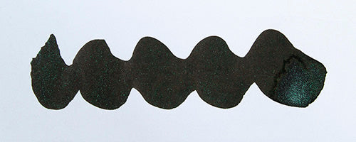 Wavy black line on a white background. Diamine Solstice fountain pen ink colour swatch.