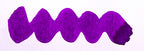 Wavy purple line on a white background. Diamine Festive Joy fountain pen ink colour swatch.