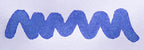 Wavy blue line on a white background. Diamine China Blue fountain pen ink colour swatch.