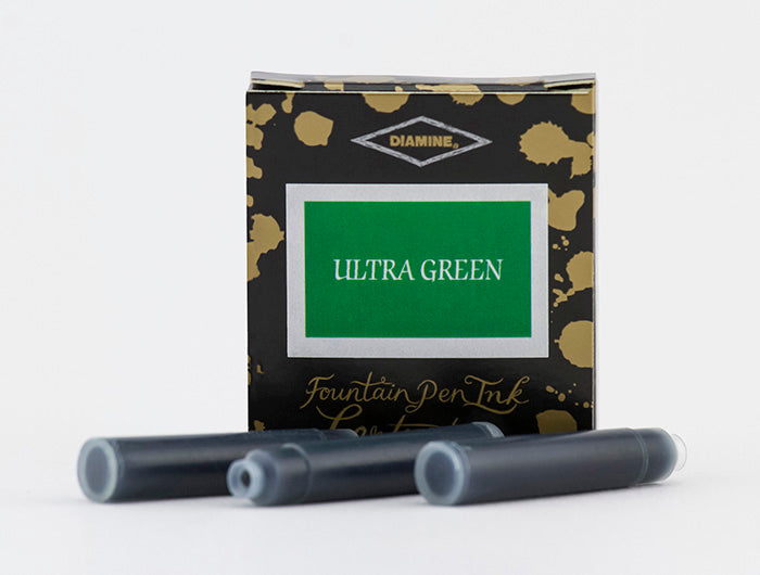 Diamine Fountain Pen Ink Cartridges - Ultra Green