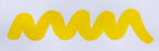 Wavy yellow line on a white background. Diamine Yellow fountain pen ink colour swatch.