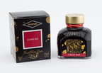 Diamine Classic Red fountain pen ink bottle and packaging on a white background.
