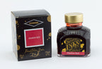 Diamine Passion Red fountain pen ink bottle and packaging on a white background.