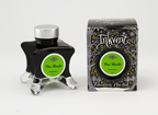 Diamine Pine Needle fountain pen ink bottle and packaging on a white background.