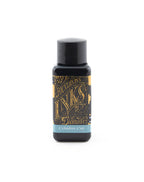 Diamine Celadon Cat fountain pen ink bottle and packaging on a white background.