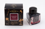 Diamine Burgundy Royale fountain pen ink bottle and packaging on a white background.