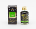 Diamine Golden Oasis fountain pen ink bottle and packaging on a white background.