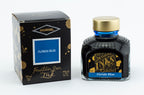 Diamine Florida Blue fountain pen ink bottle and packaging on a white background.