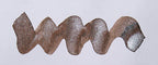 Wavy brown line on a white background. Diamine Dusted Truffle fountain pen ink colour swatch.