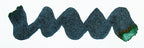 Wavy navy blue line on a white background. Diamine Stargazer fountain pen ink colour swatch.
