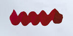 Wavy burgundy line on a white background. Diamine Mulled Wine fountain pen ink colour swatch.