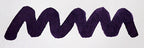Wavy purple line on a white background. Diamine Lilac Night fountain pen ink colour swatch.