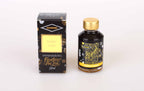 Diamine Golden Sands fountain pen ink bottle and packaging on a white background.