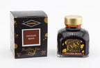 Diamine Chocolate Brown fountain pen ink bottle and packaging on a white background.