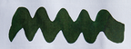 Wavy green line on a white background. Diamine Canalside fountain pen ink colour swatch.