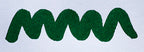 Wavy green line on a white background. Diamine Beethoven fountain pen ink colour swatch.
