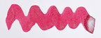 Wavy pink line on a white background. Diamine Electric Pink fountain pen ink colour swatch.