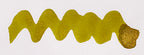Wavy green line on a white background. Diamine Razzmatazz fountain pen ink colour swatch