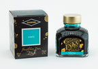 Diamine Marine fountain pen ink bottle and packaging on a white background.