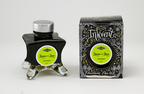 Diamine Lemon & Lime fountain pen ink bottle and packaging on a white background.