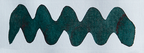 Wavy Teal line on a white background. Diamine Tariff Teal fountain pen ink colour swatch.