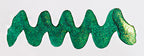 Wavy green line on a white background. Diamine Golden Ivy fountain pen ink colour swatch.