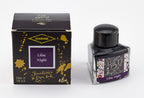 Diamine Lilac Night fountain pen ink bottle and packaging on a white background.