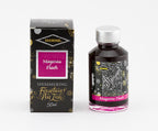Diamine Magenta Flash fountain pen ink bottle and packaging on a white background.