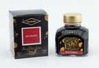 Diamine Red Dragon fountain pen ink bottle and packaging on a white background.