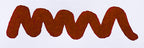 Wavy burgundy line on a white background. Diamine Syrah fountain pen ink colour swatch.