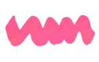 Wavy pink line on a white background. Diamine Sweet Dreams fountain pen ink colour swatch.