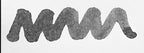 Wavy grey line on a white background. Diamine Silver Fox fountain pen ink colour swatch.