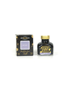 Diamine Lady Grey fountain pen ink bottle and packaging on a white background.