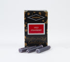 Diamine Wild Strawberry fountain pen ink cartridges and packaging box on a white background.