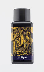 Diamine Eclipse fountain pen ink bottle and packaging on a white background.
