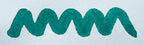 Wavy teal line on a white background. Diamine Eau de Nil fountain pen ink colour swatch.